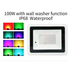 RGB-LED-Flutlicht – Außenreflektor – Fernbedienung – wasserdicht – 220 V/110 V – 20 W – 30 W – 50 W – 100 W