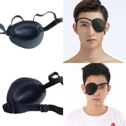 Schwarze Augenklappe - Piratenstil - Halloween / Maskeraden