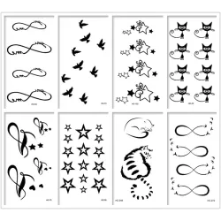 Schwarzes temporäres Tattoo - wasserfester Aufkleber