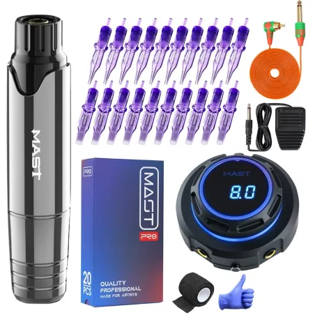 Professionelles Permanent-Tattoo-Set – Drehstift – LCD-Display