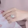 Eleganter Silberring - Kristallblume