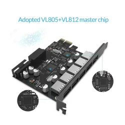 ORICO – USB 3.0 – PCI-E-Erweiterungskarte – 5-Port-HUB – Adapter