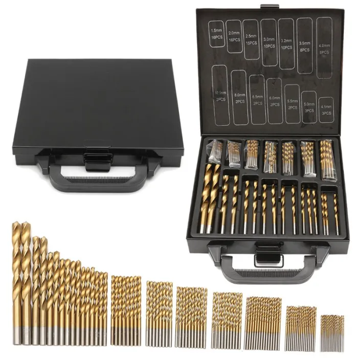 15–10 mm – HSS-Titanbeschichtete Spiralbohrer – 99-teiliges Set