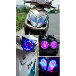 Motorradscheinwerfer - LED-Projektor - Einzellicht - Engels-/Teufelsaugen