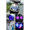 Motorradscheinwerfer - LED-Projektor - Einzellicht - Engels-/Teufelsaugen