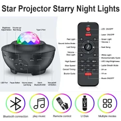 Sternenhimmelprojektor – LED-Nachtlicht – mit Lautsprecher – Bluetooth