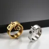 Glücksblumenanhänger - mit Kette - Ring - Edelstahl