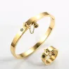 Glücksblumenanhänger - mit Kette - Ring - Edelstahl