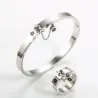 Glücksblumenanhänger - mit Kette - Ring - Edelstahl