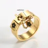 Glücksblumenanhänger - mit Kette - Ring - Edelstahl
