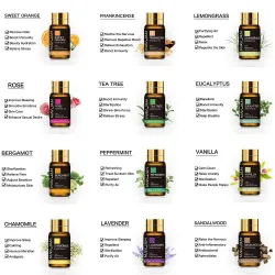 Ätherische Öle – für Diffusoren/Aromatherapie/Bad/Massage – 20 Stück – 5 ml