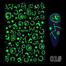 Decorative luminous nails stickersNail stickers