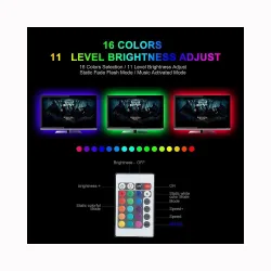TV-Hintergrundbeleuchtungsstreifen - LED - RGB - USB-Anschluss - mit Fernbedienung