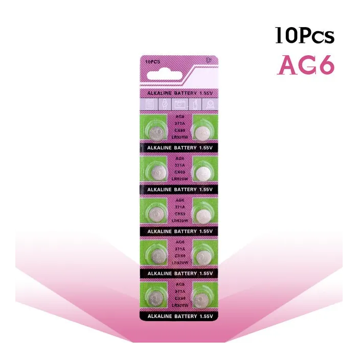 AG6 371 D371 605 SR920SW SR69 - alkaline button battery - 10 piecesBattery