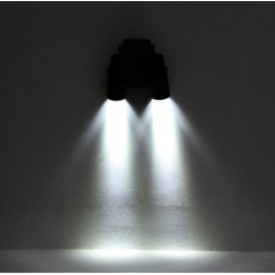 LED-Solarlampe – PIR-Bewegungssensor – Doppelkopfstrahler – wasserdichte Wandleuchte