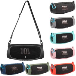 JBL Charge 5 – Schutzhülle aus weichem Silikon für Bluetooth-Lautsprecher mit Riemen
