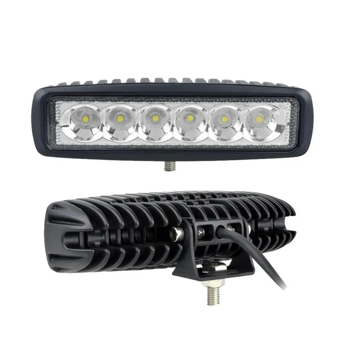12V – 18W – LED-Arbeitsscheinwerfer für Motorrad – Boot – Auto 4x4 – SUV – ATV – Spot-/Flutlicht – 2 Stück