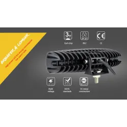 12V – 18W – LED-Arbeitsscheinwerfer für Motorrad – Boot – Auto 4x4 – SUV – ATV – Spot-/Flutlicht – 2 Stück