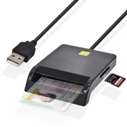 UTHAI – Smartcard-Lesegerät – für Bankkarte/SIM/IC/ID/EMV/SD/TF/MMC/USB – ISO/Windows/Linux/OS