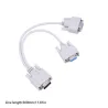 VGA SVGA – 1 auf 2 Monitore – Stecker auf 2 Dual-Y-Buchsen – 15-polig – Adapter – Splitterkabel