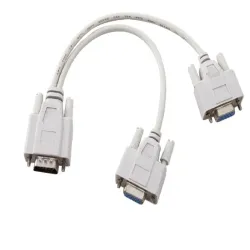 VGA SVGA – 1 auf 2 Monitore – Stecker auf 2 Dual-Y-Buchsen – 15-polig – Adapter – Splitterkabel