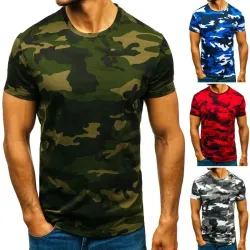 Klassisches Kurzarm-T-Shirt mit Tarnmuster