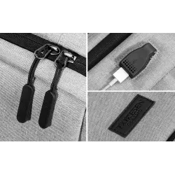 Trendige Laptoptasche - Rucksack - mit USB-Ladeanschluss - wasserdicht
