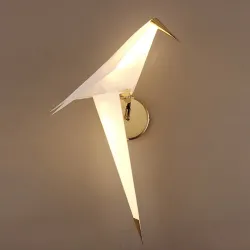 LED-Wandleuchte - Origami-Papiervogel-Design