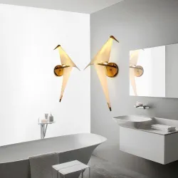 LED-Wandleuchte - Origami-Papiervogel-Design
