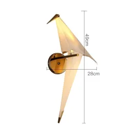 LED wall lamp - origami paper bird designWall lights