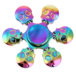 Regenbogenschädel - Handzappelspinner - Metall