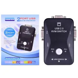 KVM-Umschalter - Splitter - 2 Ports - USB 2.0 - 1920*1440 VGA SVGA