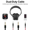 Professional DJ studio headphones - wired stereo headset - with microphoneEar- & Headphones