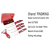 Ceramic kitchen knives set - with holder - red handlesCeramic