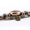 Multilayer leather bracelet with watchWatches