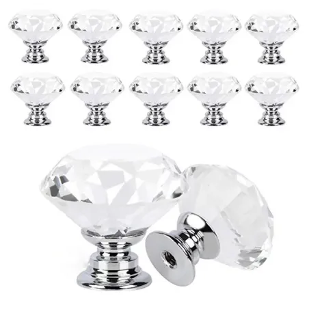 Decorative furniture knob - handle - drawer - wardrobe - crystal diamond - 30mmFurniture