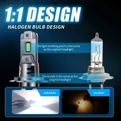 Mini-H7-LED-Scheinwerferlampe 250 W CSP – 320000 lm – Auto-Diodenlampen – H7 Turbo LED – 12 V – 6500 K