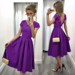 Sexy Kleid – rückenfrei – Patchwork-Blumenmuster