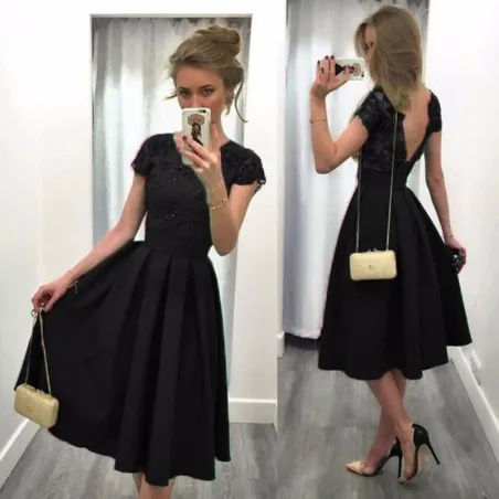 Sexy Kleid – rückenfrei – Patchwork-Blumenmuster