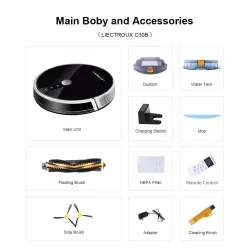 LIECTROUX C30B - 4000pa - Roboter - Staubsauger - 2D-Kartennavigation - WLAN - Wassertank