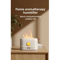 Ultraschall-Luftbefeuchter – Diffusor für ätherische Öle – bunte LED-Flamme