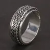 925er Sterlingsilber – drehbarer Ring – Spinner-Design