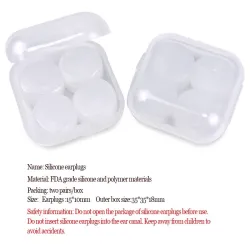 Silicone ear plugs - 8/16 pieces with boxSleeping