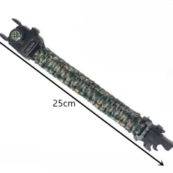 Multifunction survival bracelet with plastic buckle & LED lightSurvival tools