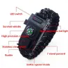 Multifunktionales Survivalarmband mit Kunststoffschnalle & LED-Licht