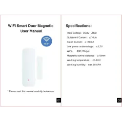 Smarter WLAN-Sensor - Tür-Auf/Zu-Detektor - WLAN - Alexa - Google
