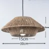 30cm Paper Rope Lampshade Hand Knit Vintage Lamp Shade Light Cover Ceiling Pendant Creative Retro Garden Style DIY Lampshade