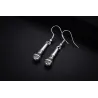 Silver microphone earringsEarrings