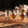 4 Pieces - Heat-resistant - double wall glass cup - glass - tea - espresso - coffeeCup heaters