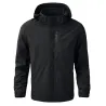 Men's Waterproof Rain Jacket Lightweight Outer Hooded Outdoor Raincoat Hiking Windproof Jacket Climbing Outdoor Jackets